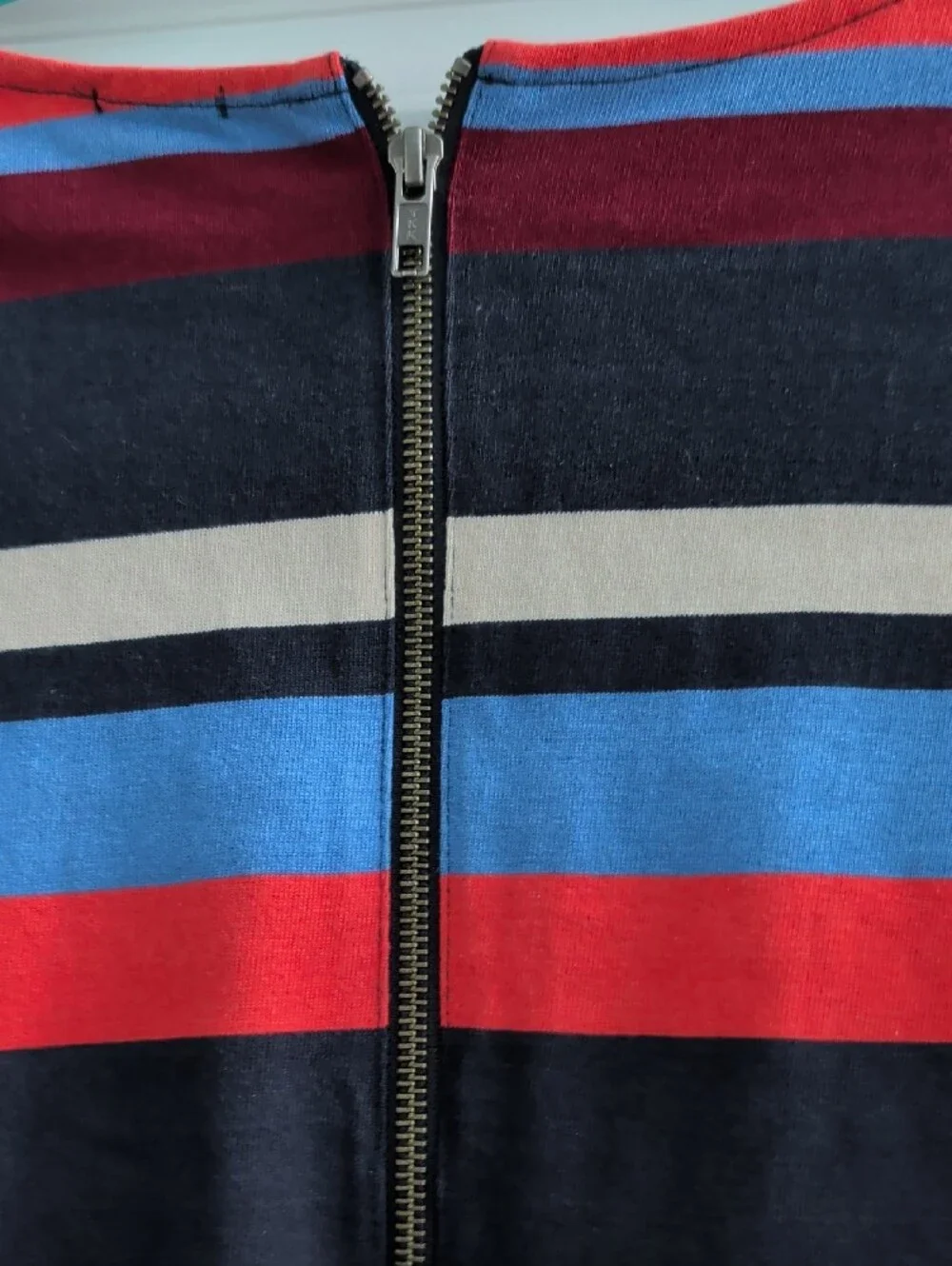 J. Crew Multicolor Striped Long Sleeve Top - Navy, Red, Blue, Cream